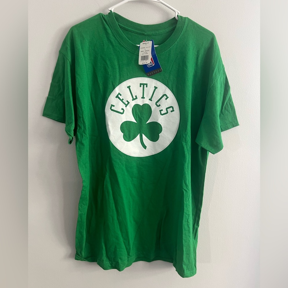 NBA Boston Celtics Irving #11‎ Shirt Large Mens Majestic Short Sleeve Green  NWT